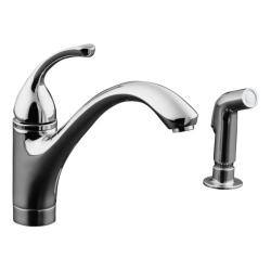 Kohler Polished Chrome Forte Single-Control Kitchen Sink Faucet With ...