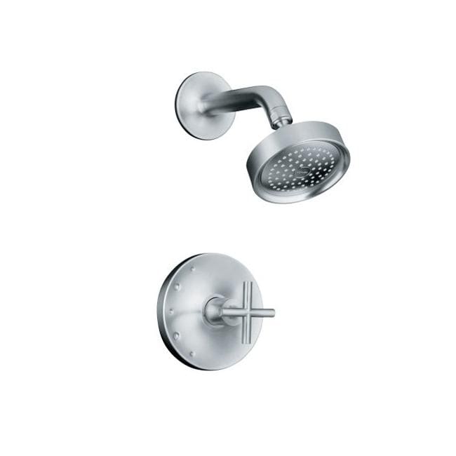    Balancing Shower Faucet Trim With Cross Handle, Valve Not Include