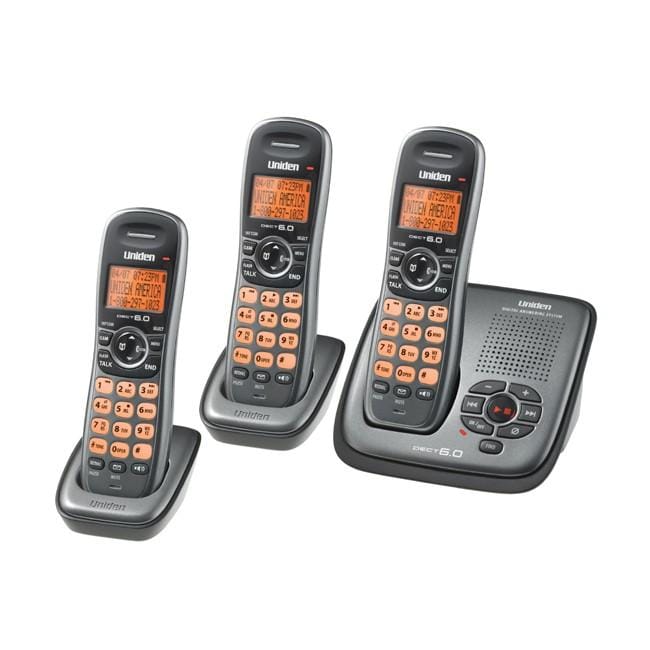 Uniden DECT1480 3 Cordless Digital Answering System with Two Extra 