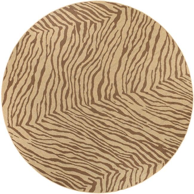 Picnic Brown Animal Rug (73 Round)  