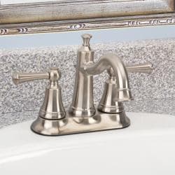 Fontaine Diamani Centerset Brushed Nickel Bathroom Sink Faucet. Opens flyout.