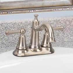 slide 2 of 3, Fontaine Diamani Centerset Brushed Nickel Bathroom Sink Faucet