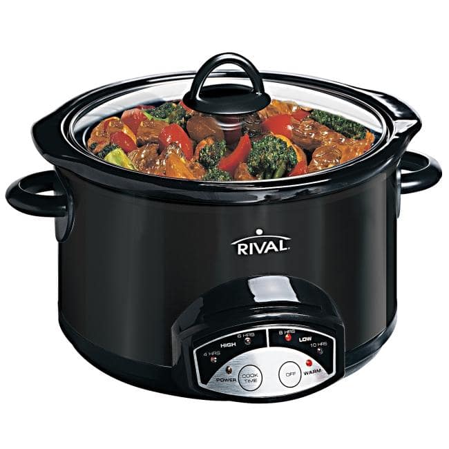 Rival SCRP500B 5-quart Round Slow Cooker Smart Crock Pot