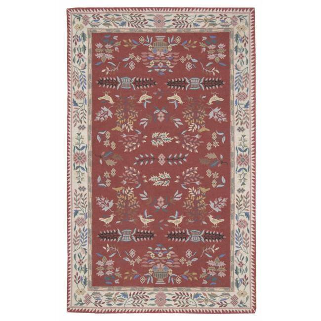 Nourison Hand-hooked Rust Country Rug (1'9 x 2'9) - 1'5" x 2'4"