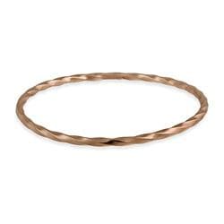 Mondevio Rose Gold over Sterling Silver Twist Bangle Mondevio Gold Overlay Bracelets