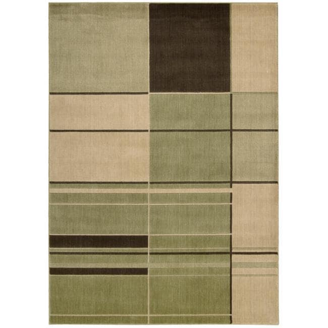 Nourison Monaco Green Geometric Rug (23 X 39)