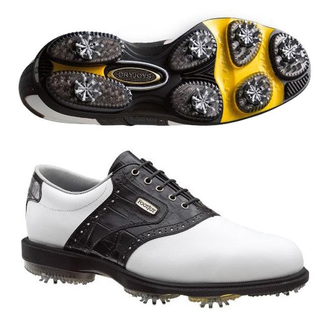 black and white saddle golf shoes