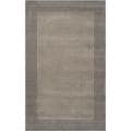Hand-crafted Grey Tone-On-Tone Bordered Wool Area Rug (9' x 13')