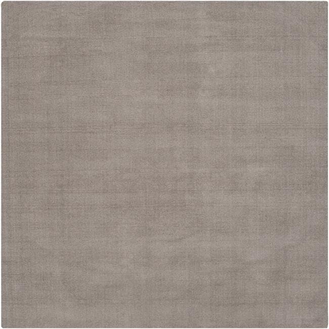Hand crafted Solid Grey Casual Ridges Wool Rug (99 Square)