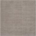 Hand-crafted Solid Grey Casual Ridges Wool Area Rug (9'9 Square) - 9'9