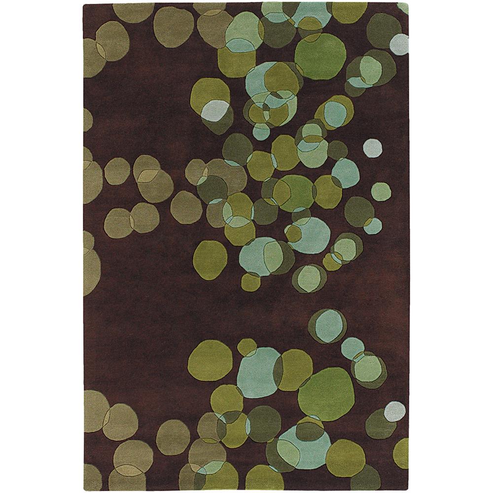 Avalisa Brown Geometric Hand tufted New Zealand Wool Rug (7'9 x 10'6) Avalisa 7x9   10x14 Rugs