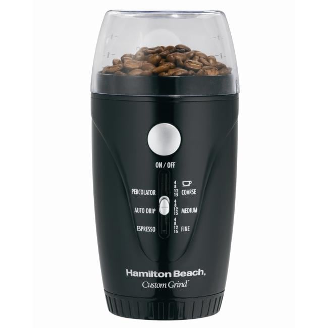 Hamilton Beach 80344 Custom Grind Handsfree Coffee Grinder Free