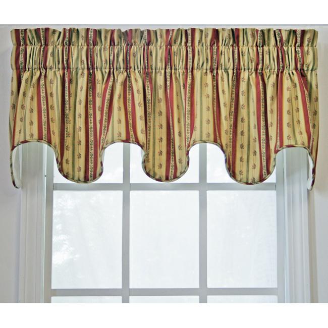 Brick Suzanne Stripe Scallop Valance Today 