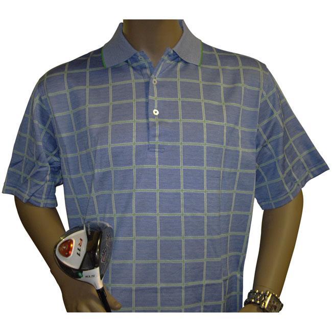 Harry Vardon Mens Blue Haze Triple Mercerized Golf Polo Shirt