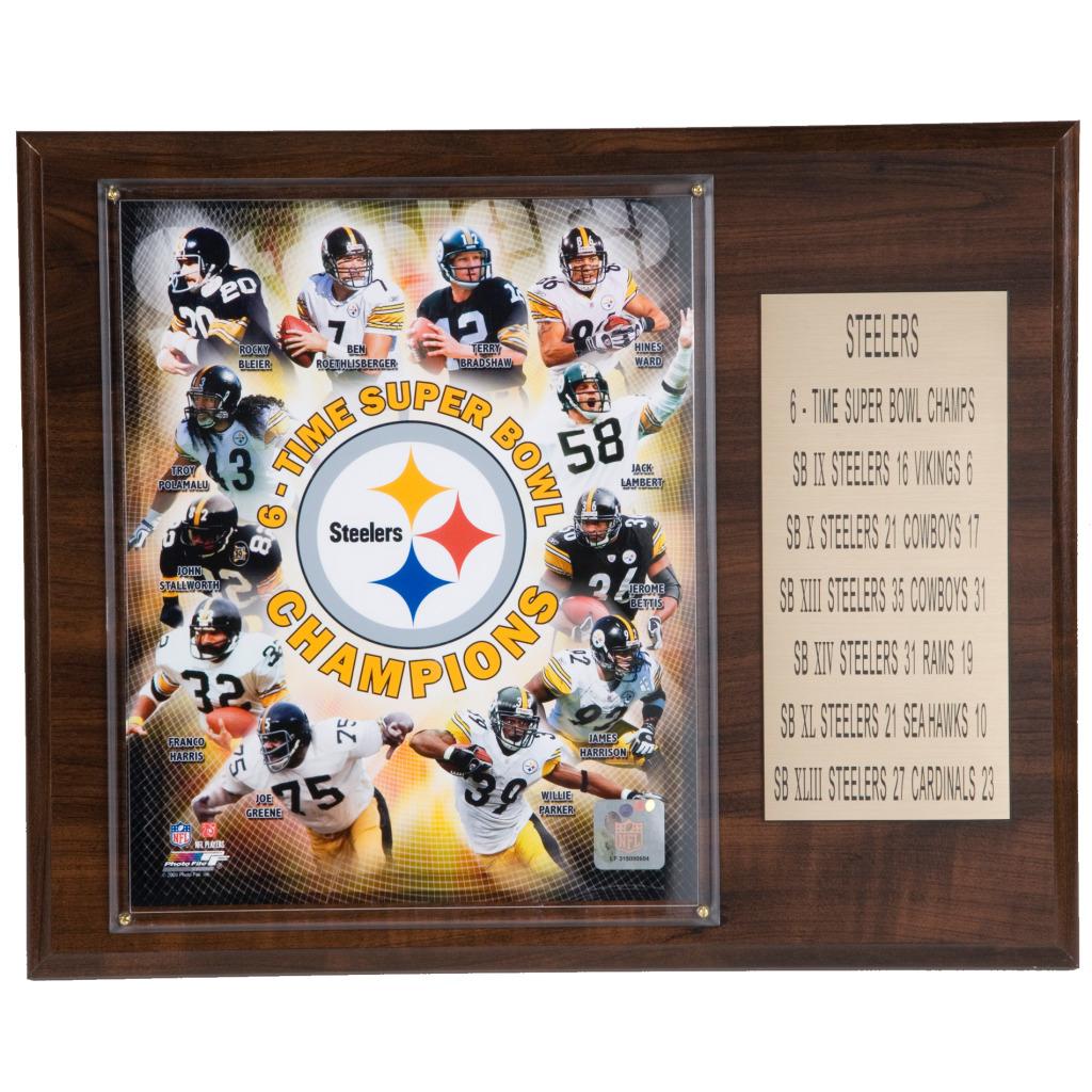 Pittsburgh Steelers 6x Super Bowl Champion Plaque - 13423138 ...