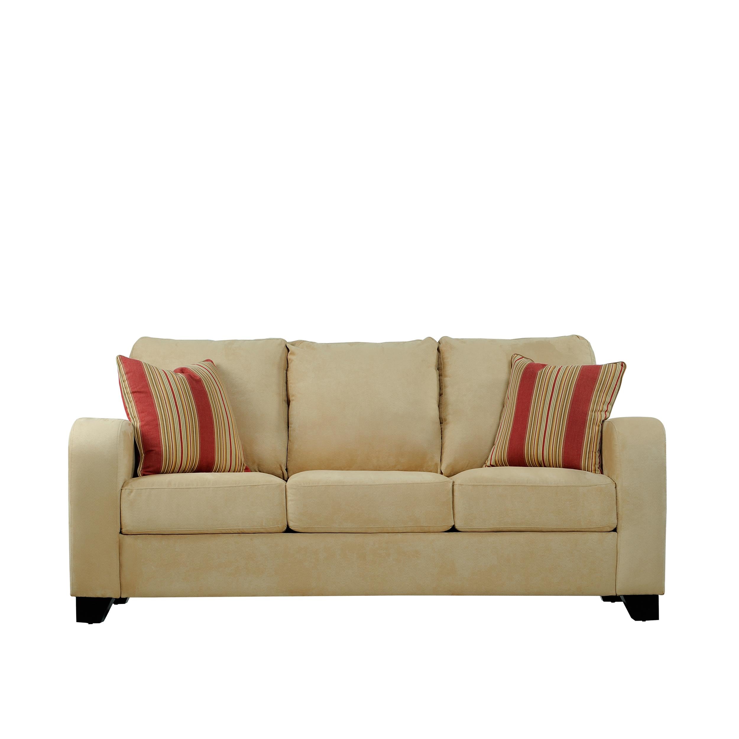 Fendia Modern Butter Microfiber Twill Sofa