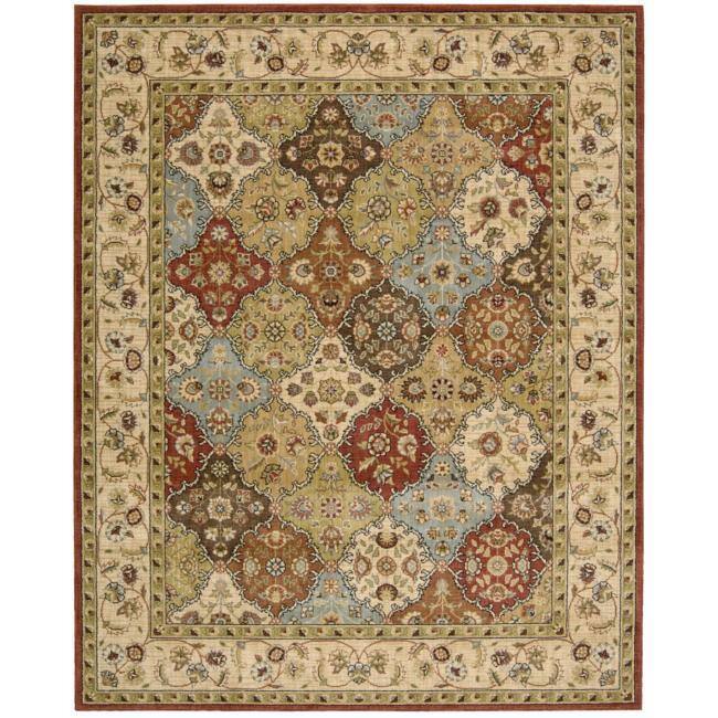 Nourison Antiquities Multicolored Floral Rug - Multi - 7'9" x 9'9"