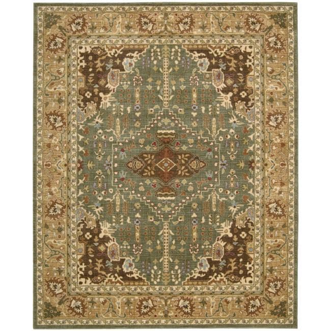 Nourison Antiquities Green Southwestern Rug (3'6 x 5'6) Nourison 3x5   4x6 Rugs