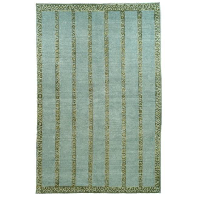 Handmade Thomas O Brien Marco Marine Blue Wool Rug 8 X 10 Handmade Thomas O X27 Brien Marco Marine Blue Wool Rug