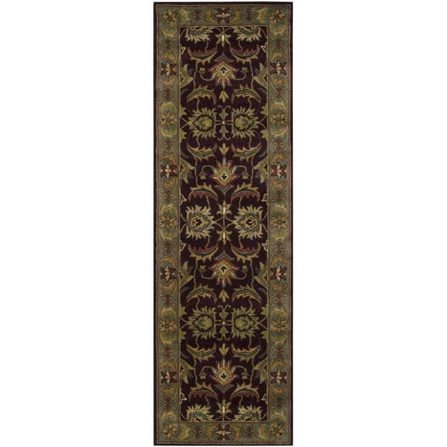 Hand tufted Grandeur Burgundy Wool Rug (26 x 8) Today $184.99