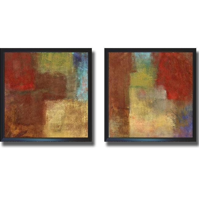 Jason Cardenas 'Inner Glow I and II' Framed 2 piece Canvas Art Set Canvas