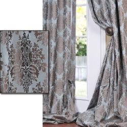 Blue and Chocolate Patterned Curtains