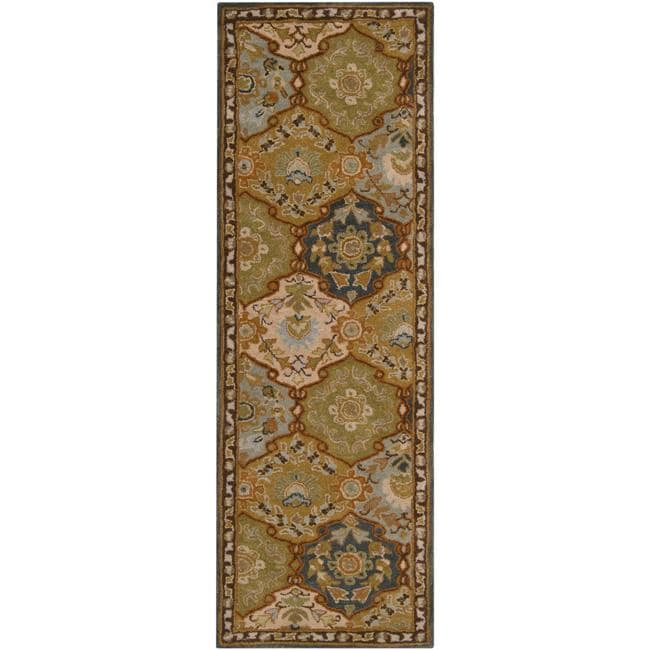 Hand tufted Coliseum Blue Wool Rug (3 X 12)