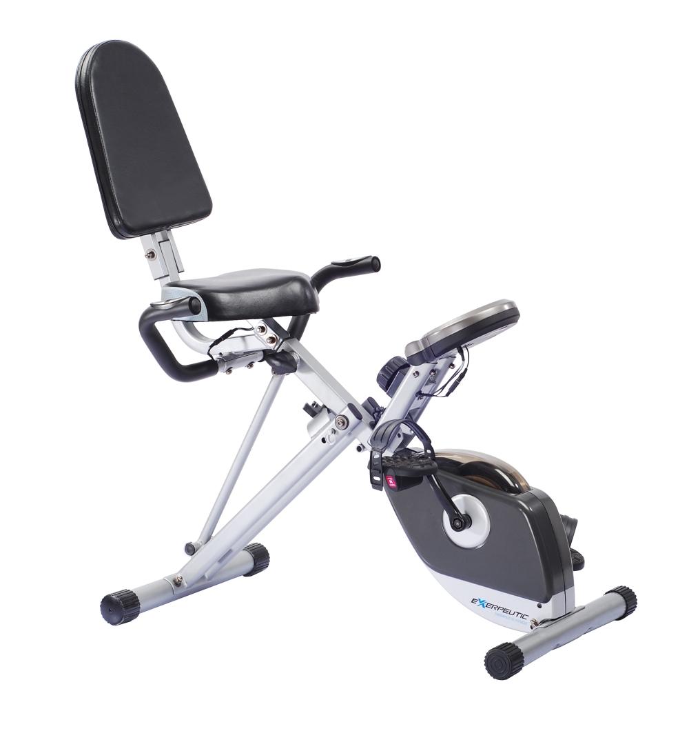 Exerpeutic 400XL Folding Semi Recumbent Exercise Bike  