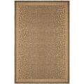 Safavieh Courtyard Natural/ Gold Leopard Print Indoor/ Outdoor Rug - 9' x 12'