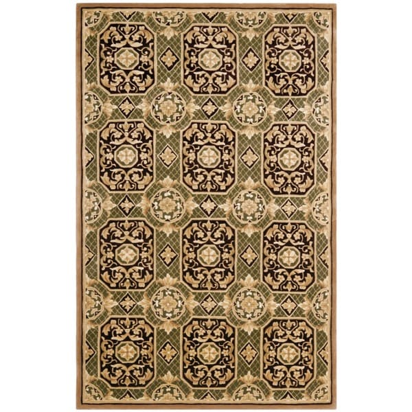 Safavieh Handmade Gaze Green New Zealand Wool Rug Safavieh 7x9   10x14 Rugs