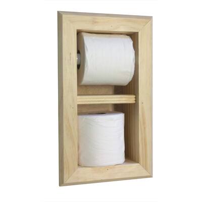 Bevel Frame Toilet Paper Holder with Spare Roll