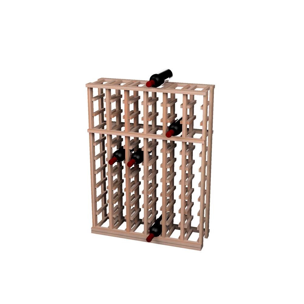 Traditional Redwood 6 Column Half Height Wine Rack