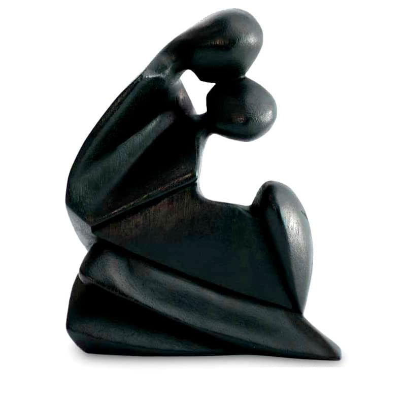 NOVICA Handmade First Kiss Suar Wood Sculpture (Indonesia) - 1.4