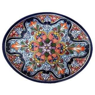 Handmade Ceramic 'A Taste of Mexico' Talavera Serving Plate (Mexico)