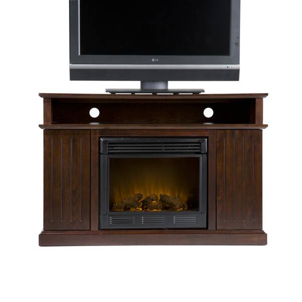 Shop Sanborn Espresso Media Console Electric Fireplace Free