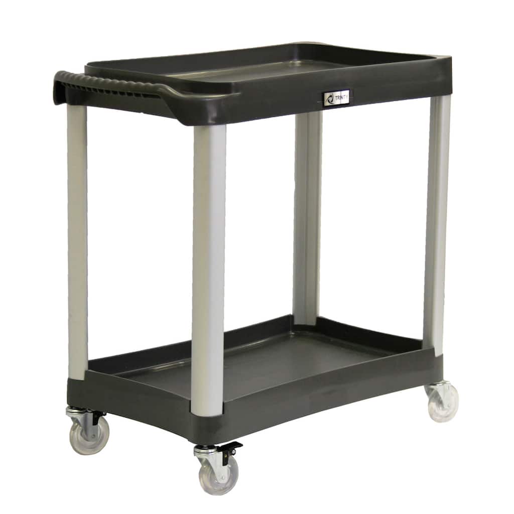 Trinity EcoStorage Black Commercial-grade 2-tier Utility Cart