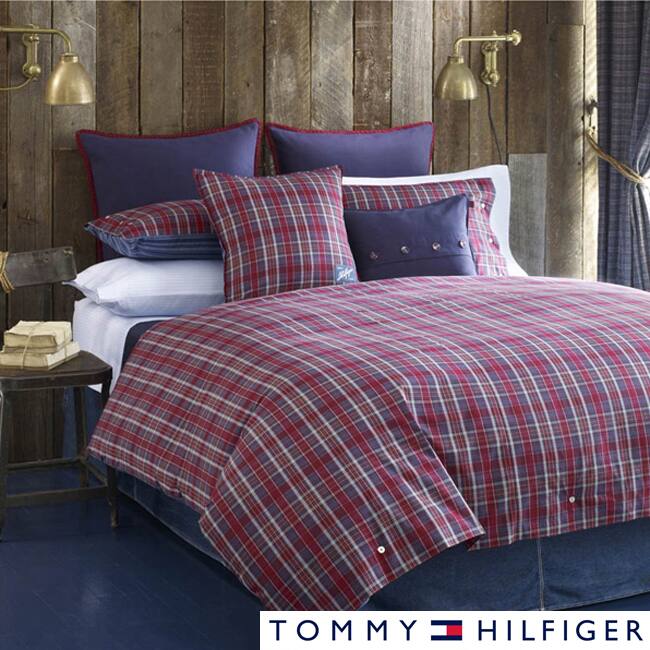 Tommy Hilfiger Bear Mountian Plaid 3-Piece Comforter Set - Blue/Red