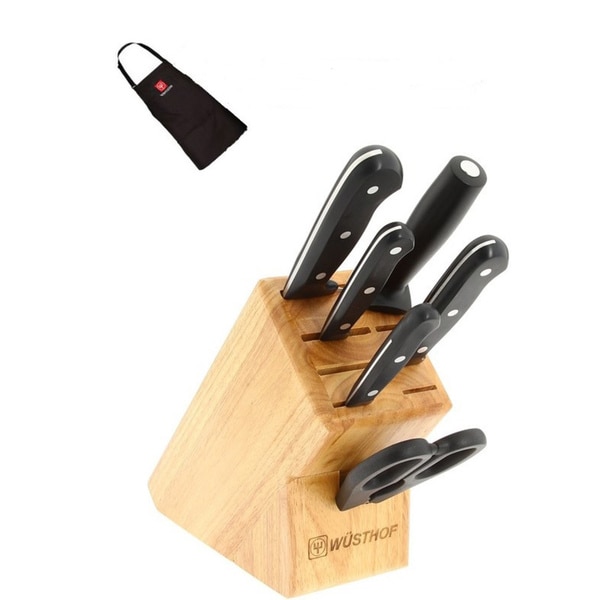 Shop Wusthof Gourmet 7piece Knife Cutlery Block Set with Bonus Apron