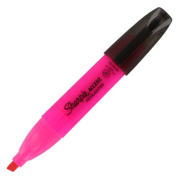 Sharpie Accent Fluorescent Pink Jumbo Highlighter Pack Of 12 Free