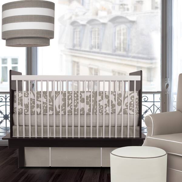 Shop Oilo Modern Berries Taupe 3 Piece Crib Bedding Set