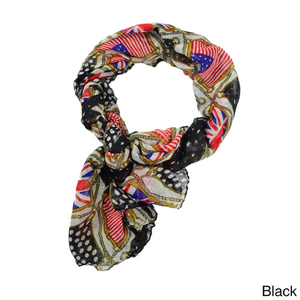 LA 77 Womens American British Flag Scarf