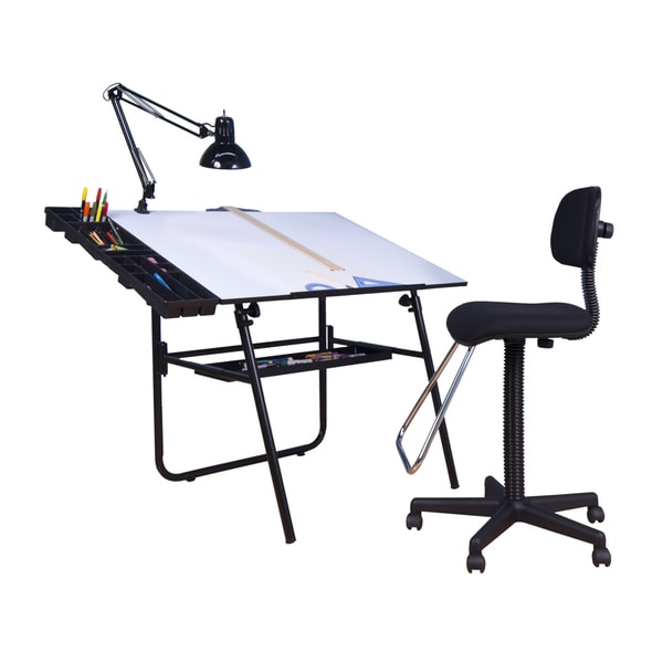 Studio Designs Black 4 piece Pneumatic Ultima Set Drafting Tables