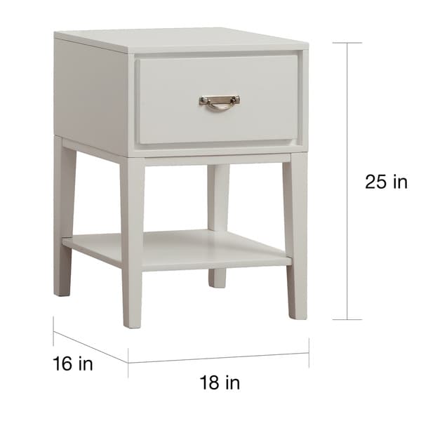Haines White Rectangle Wood Accent Table by iNSPIRE Q Bold