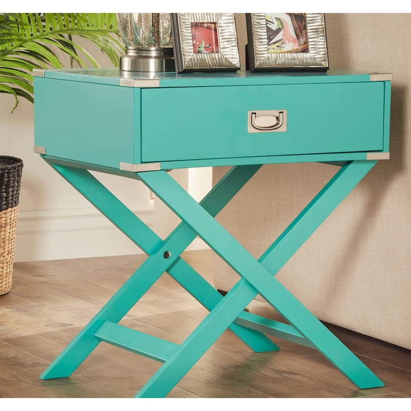 Kenton X Base Wood Accent Campaign Table by iNSPIRE Q Bold