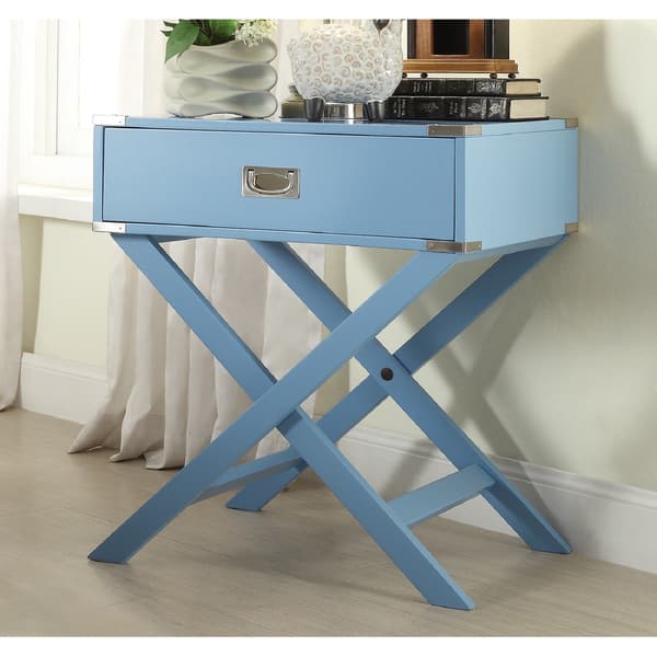 Shop Kenton X Base Wood Accent Campaign Table By Inspire Q Bold Side Table Overstock 7304851