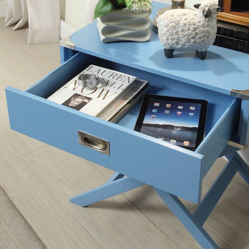 Kenton X Base Wood Accent Campaign Table by iNSPIRE Q Bold