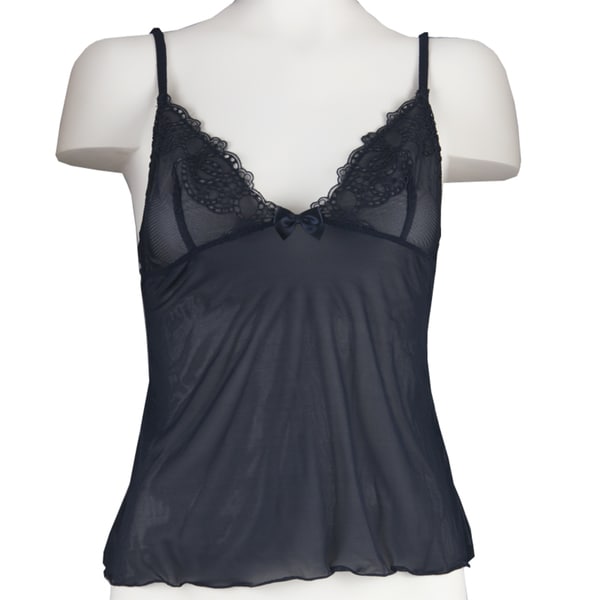 Affinitas Women's Black Linda Camisole Camisoles & Slips