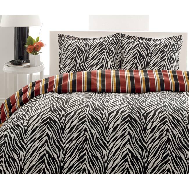 City Scene Safari 3-Piece Duvet Cover Set - White