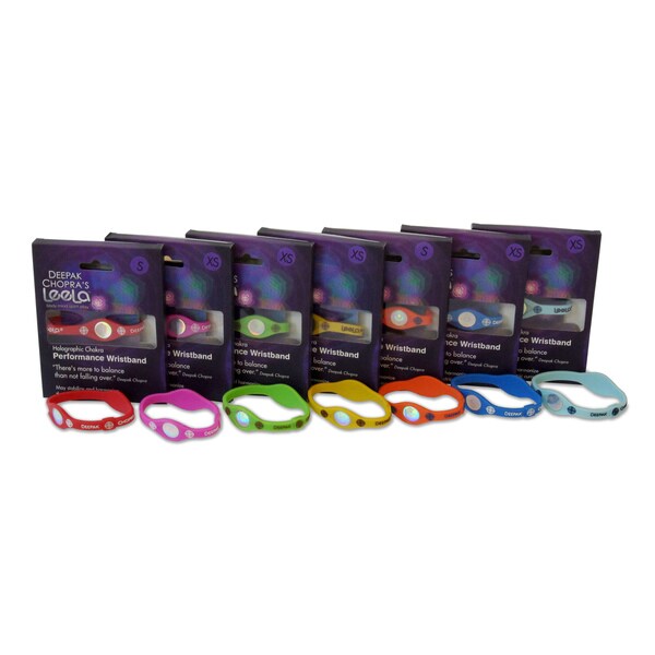 Deepak Chopra's Leela Holographic Negative Ion Chakra Performance Wristband DC Jewelry & Crystals