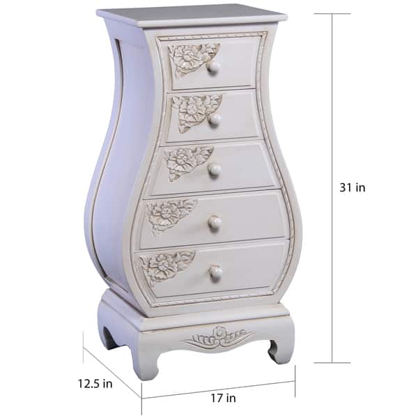International Caravan Five Drawer Bombay What Not Chest International Caravan Five Drawer Bombay What Not Chest